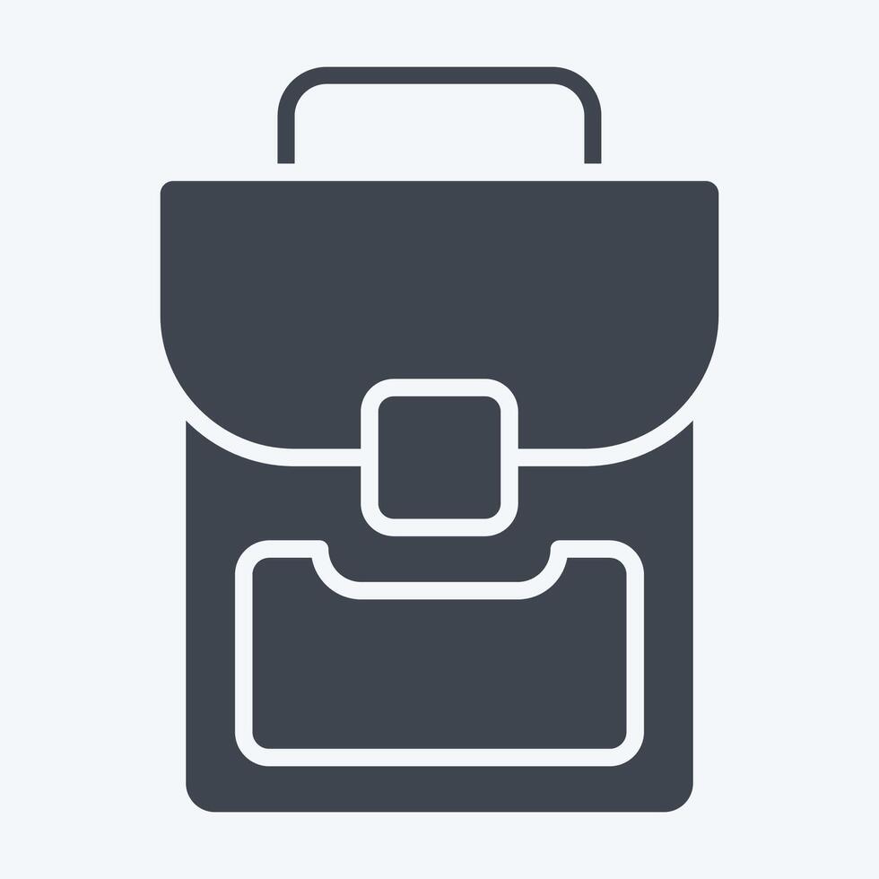 Icon Bag Pack. related to Fashion symbol. glyph style. simple design editable vector