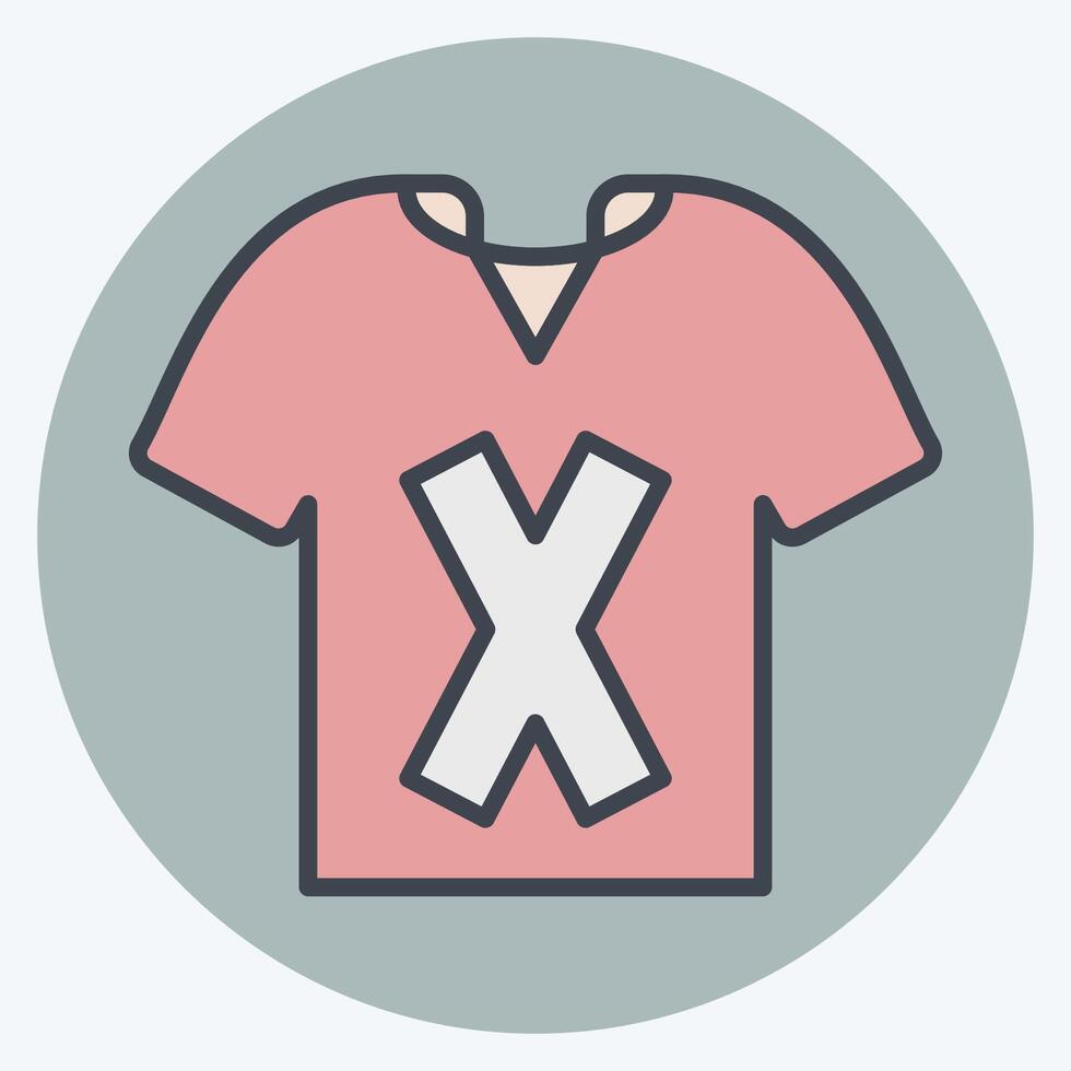 Icon T Shirt. related to Fashion symbol. color mate style. simple design editable vector