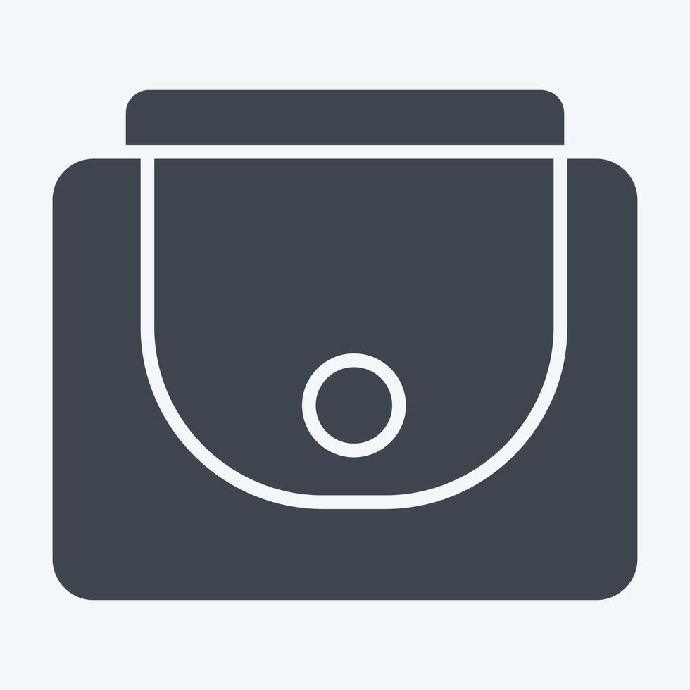 Icon Female Wallet. related to Fashion symbol. glyph style. simple design editable vector