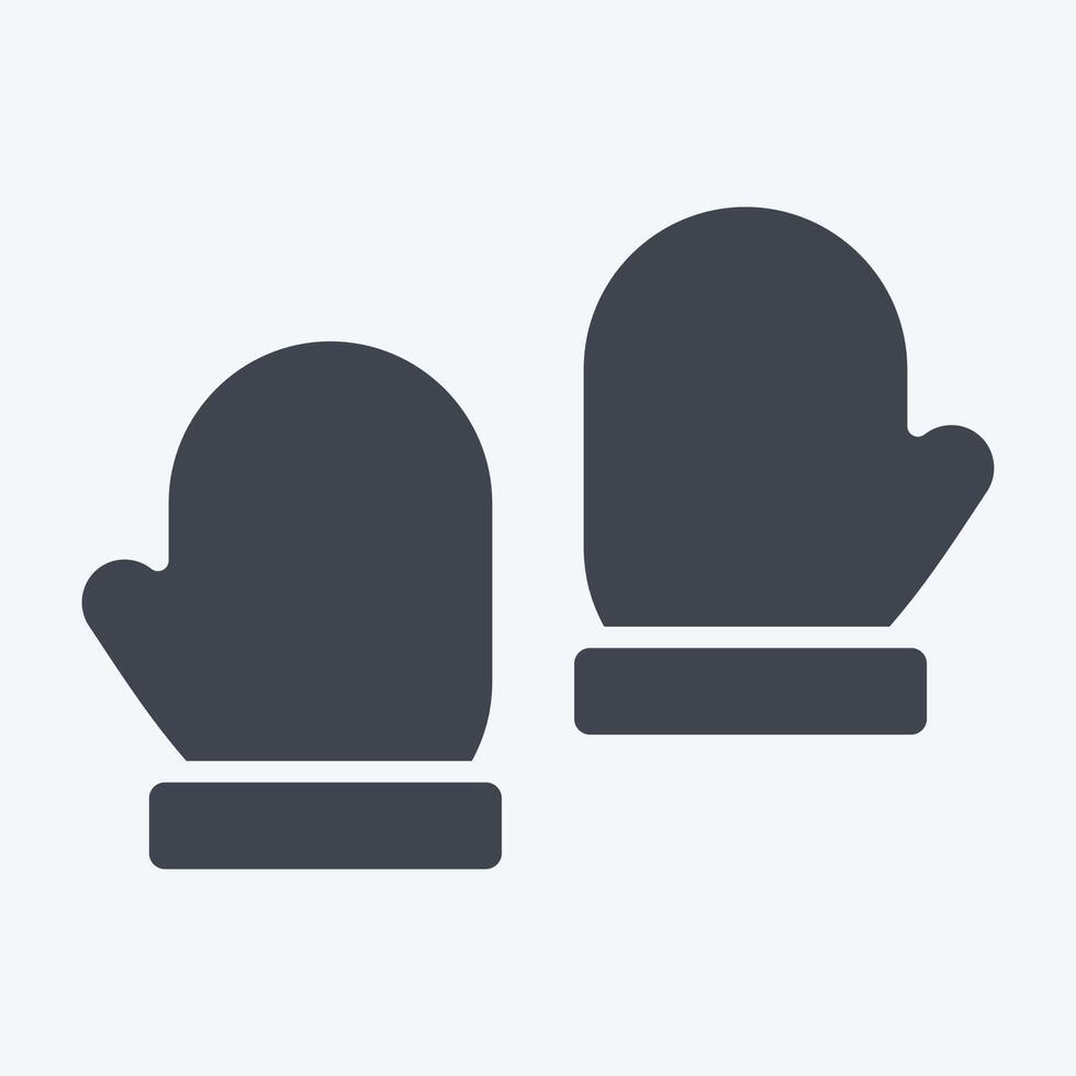 Icon Gloves. related to Fashion symbol. glyph style. simple design editable vector