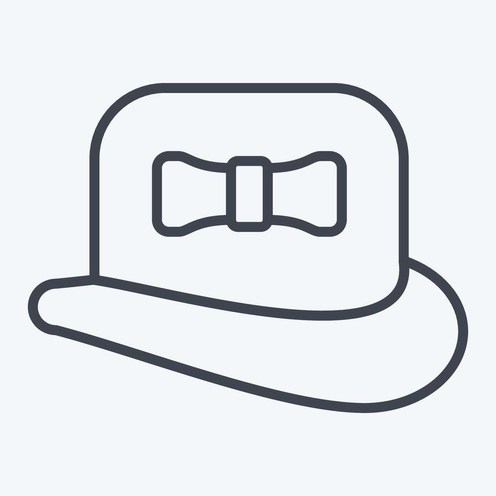 Icon Hat. related to Fashion symbol. line style. simple design editable vector