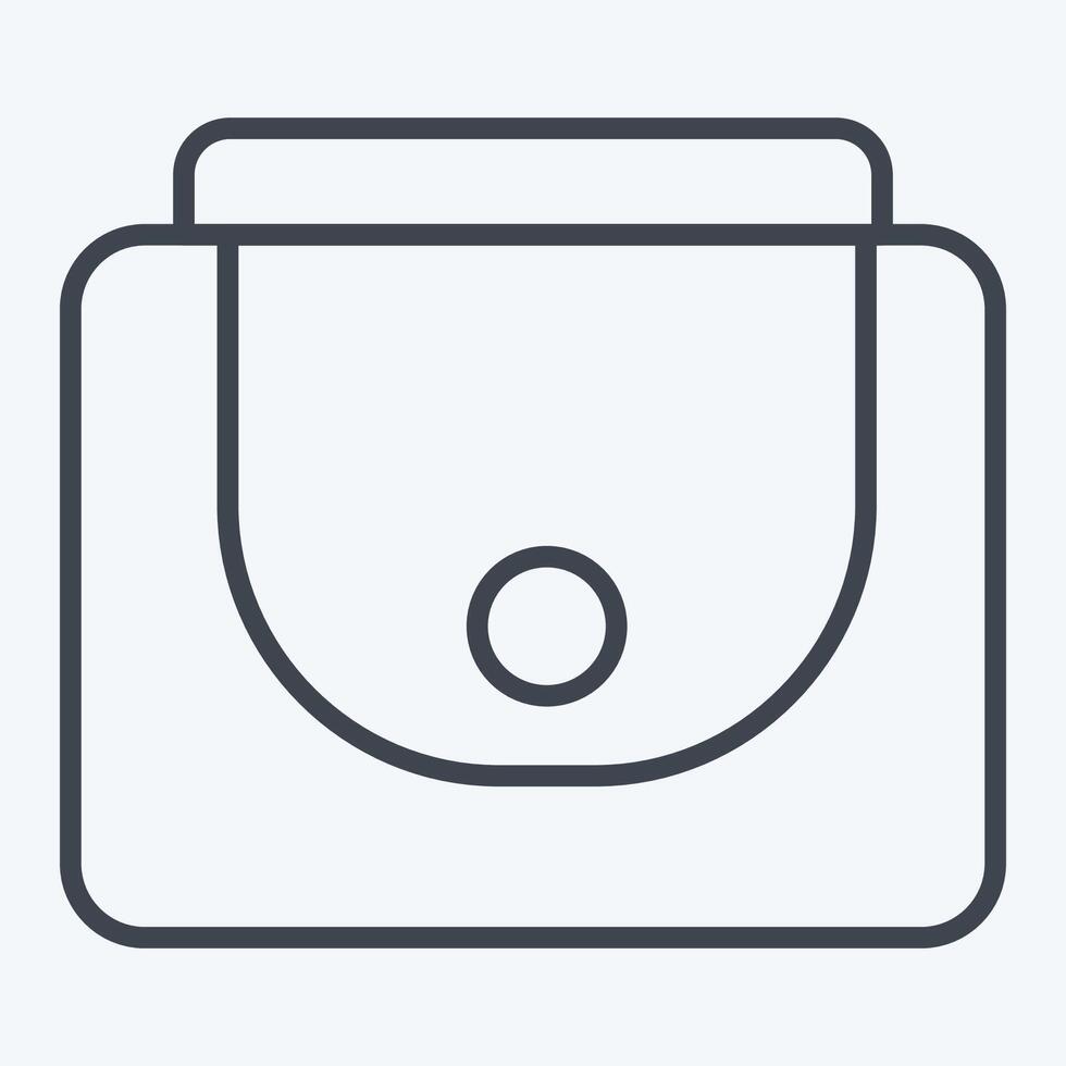 Icon Female Wallet. related to Fashion symbol. line style. simple design editable vector