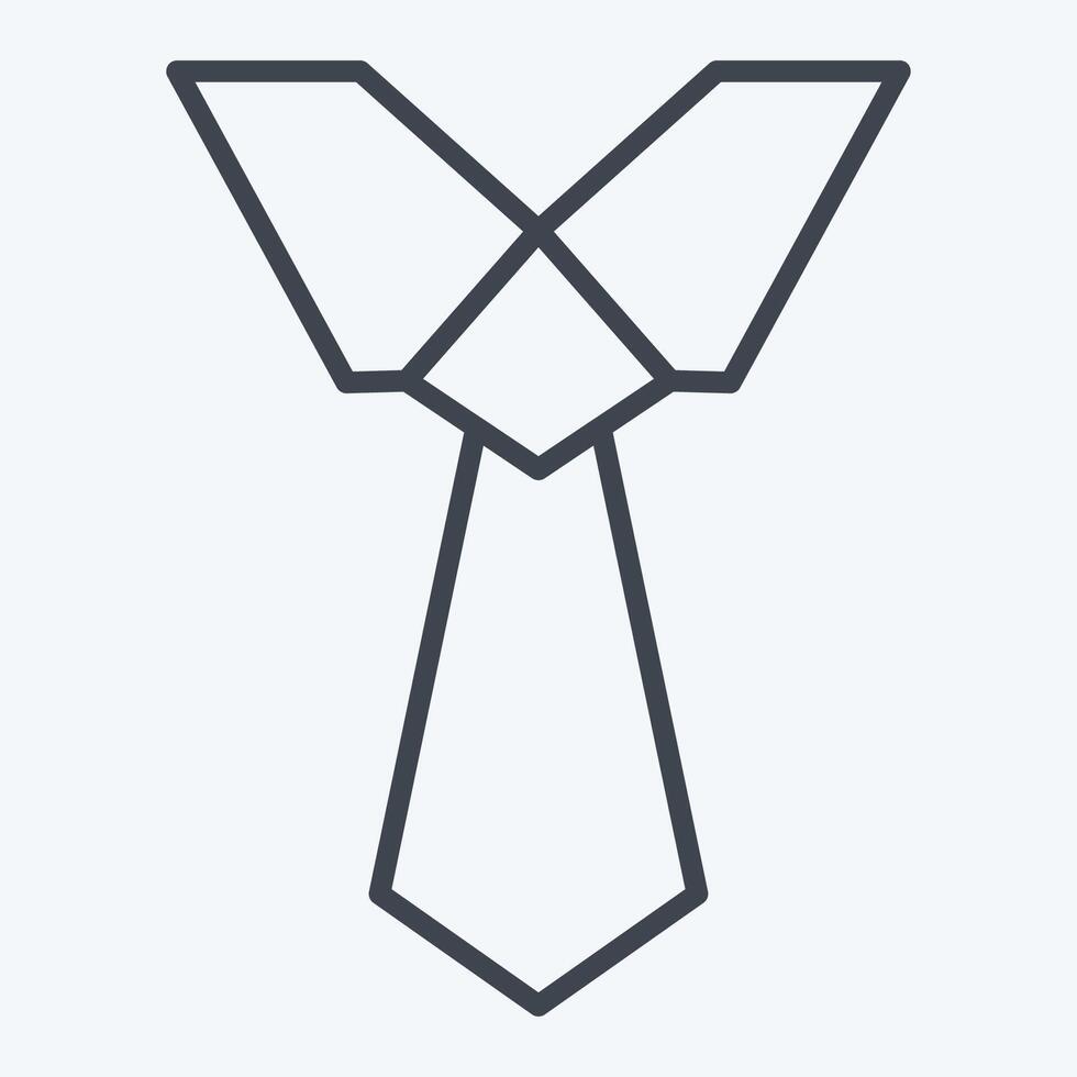 Icon Tie. related to Fashion symbol. line style. simple design editable vector