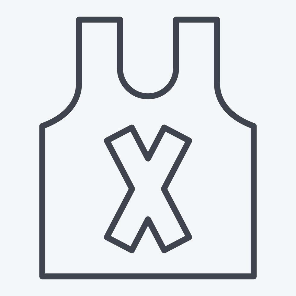 Icon Under Shirt. related to Fashion symbol. line style. simple design editable vector