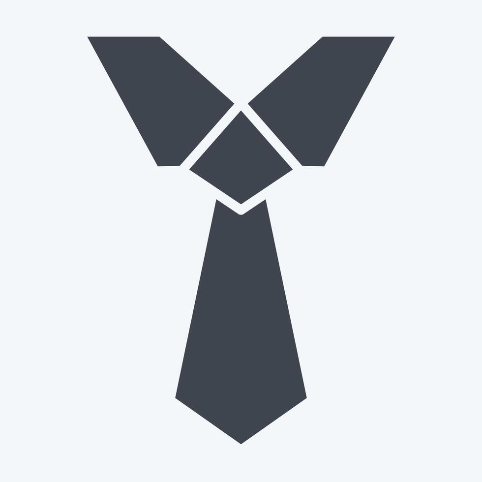 Icon Tie. related to Fashion symbol. glyph style. simple design editable vector