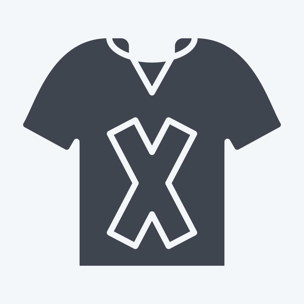 Icon T Shirt. related to Fashion symbol. glyph style. simple design editable vector