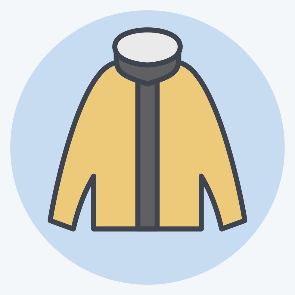 Icon Zip Hoody. related to Fashion symbol. color mate style. simple design editable vector