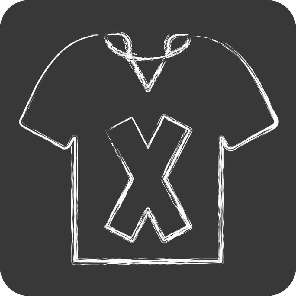 Icon T Shirt. related to Fashion symbol. chalk Style. simple design editable vector