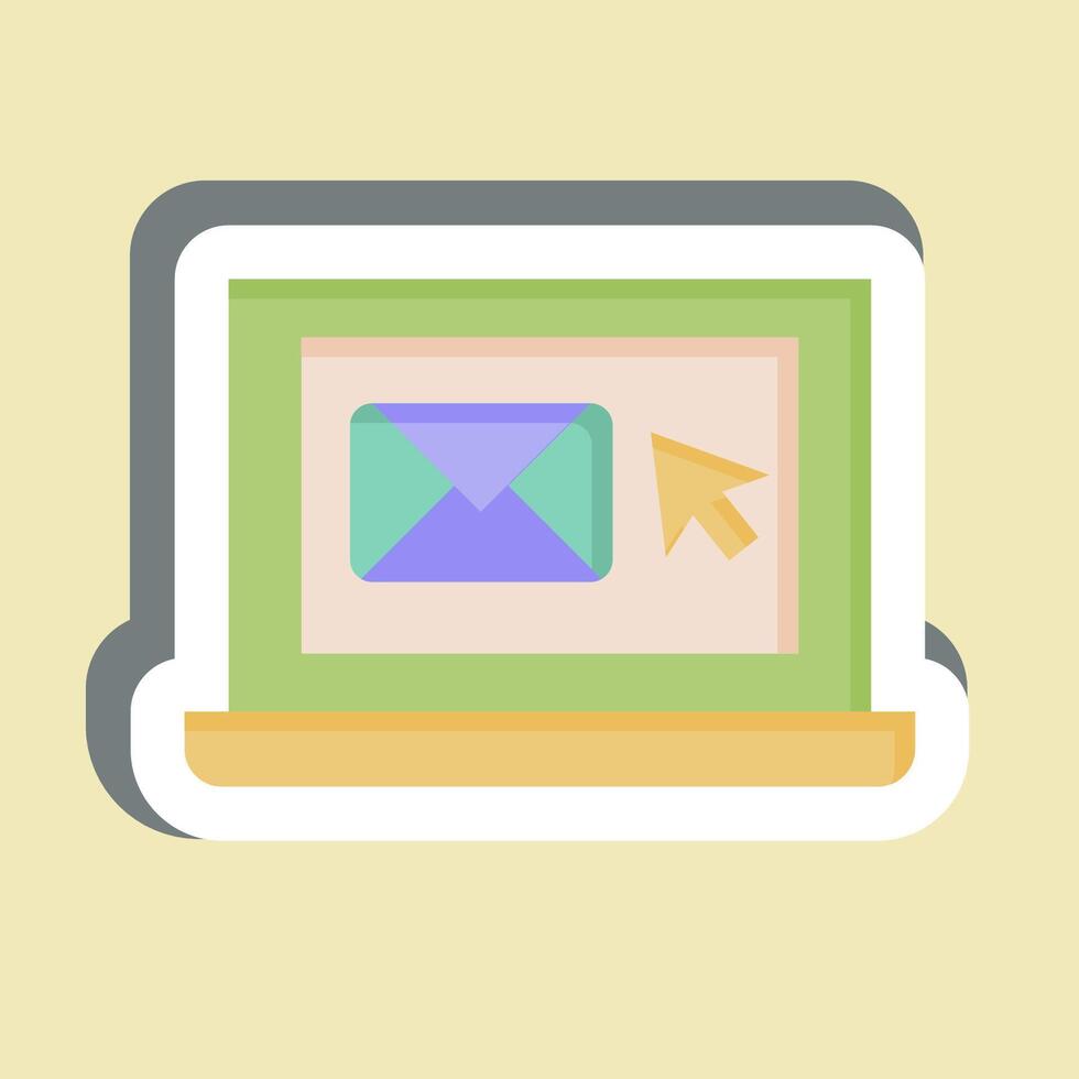 Icon E-Mail. related to Media and Advertising symbol. glyph style. editable vector