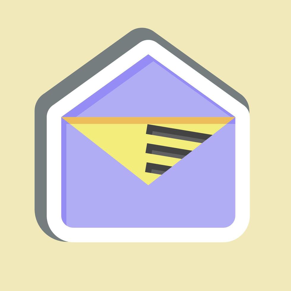 Icon E Mail Marketing. related to Media and Advertising symbol. glyph style. editable vector