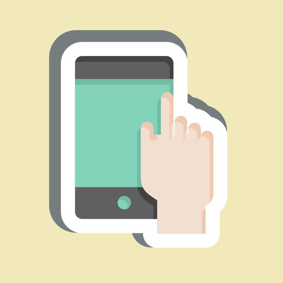 Icon Mobile Apss. related to Media and Advertising symbol. glyph style. editable vector