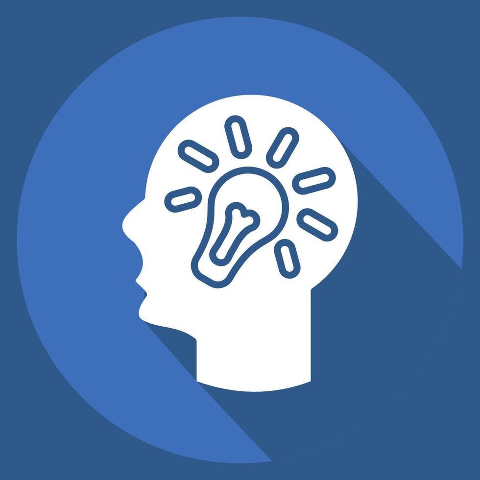 Icon Creativity. related to Media and Advertising symbol. long shadow style. editable vector