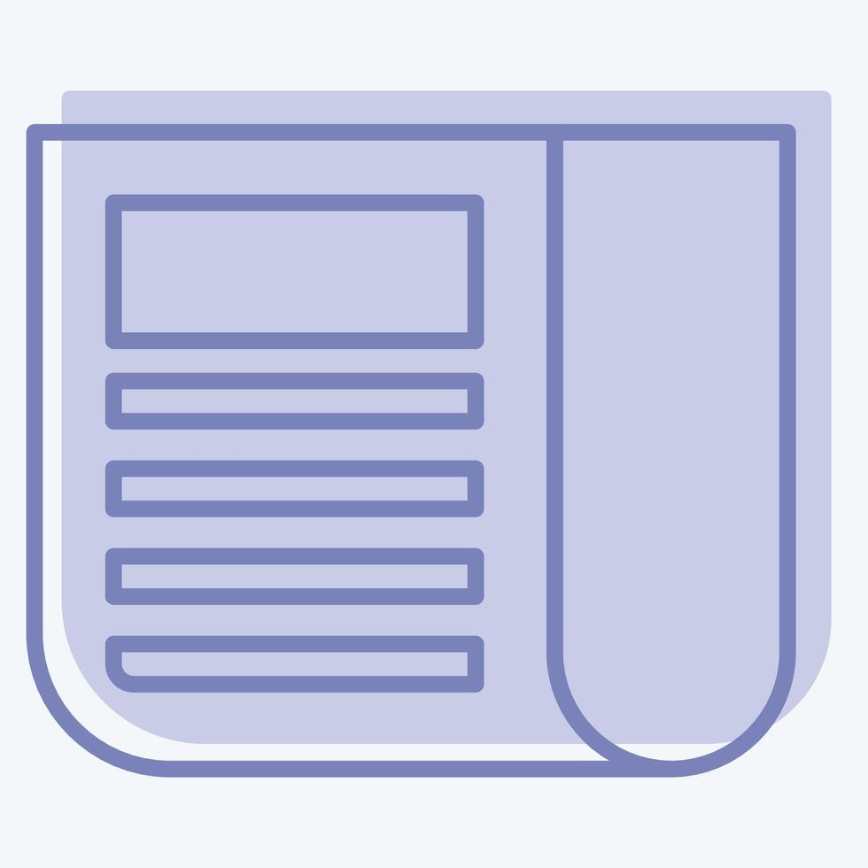 Icon Latest News. related to Media and Advertising symbol. two tone style. editable vector
