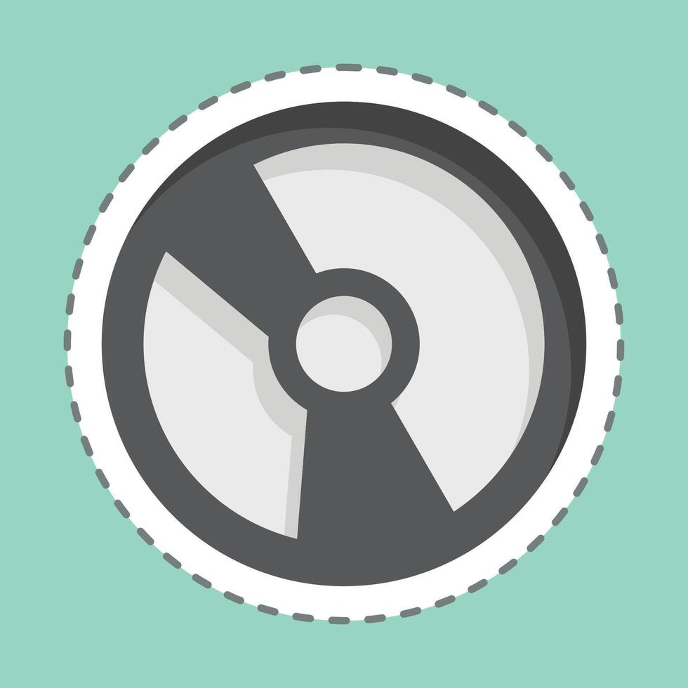 Sticker line cut Software. related to Media and Advertising symbol. editable vector