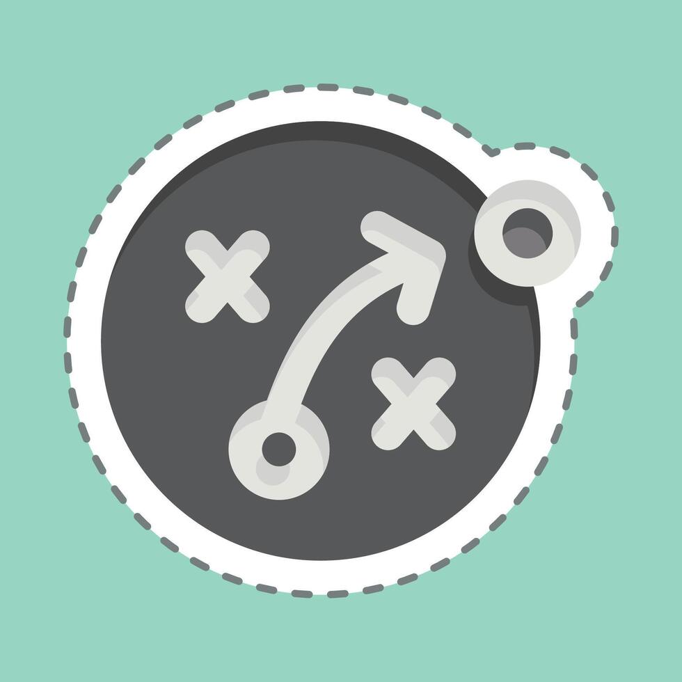 Sticker line cut SEO Strategy. related to Media and Advertising symbol. editable vector