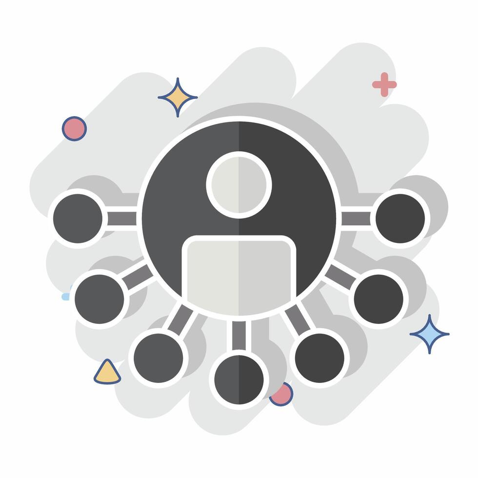 Icon Social Media Effect. related to Media and Advertising symbol. comic style vector