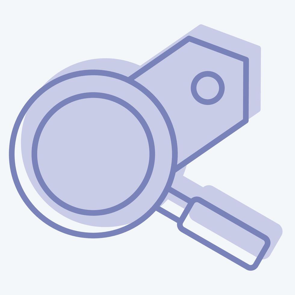 Icon Seo Tags Optimization. related to Media and Advertising symbol. two tone style vector