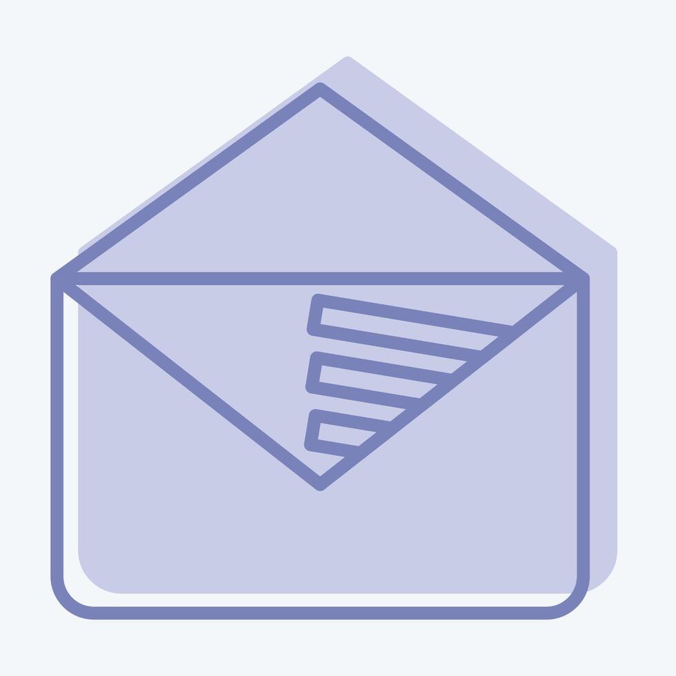 Icon E Mail Marketing. related to Media and Advertising symbol. two tone style. editable vector