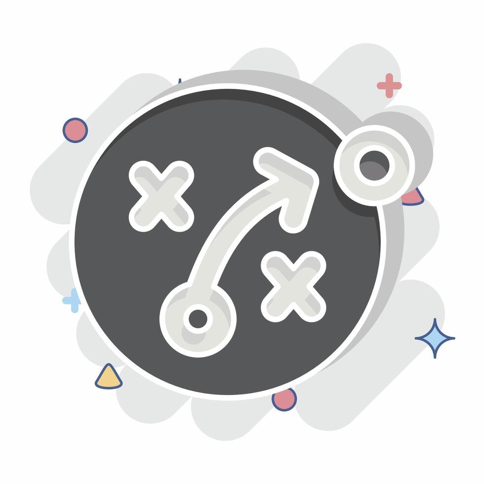 Icon SEO Strategy. related to Media and Advertising symbol. comic style. editable vector