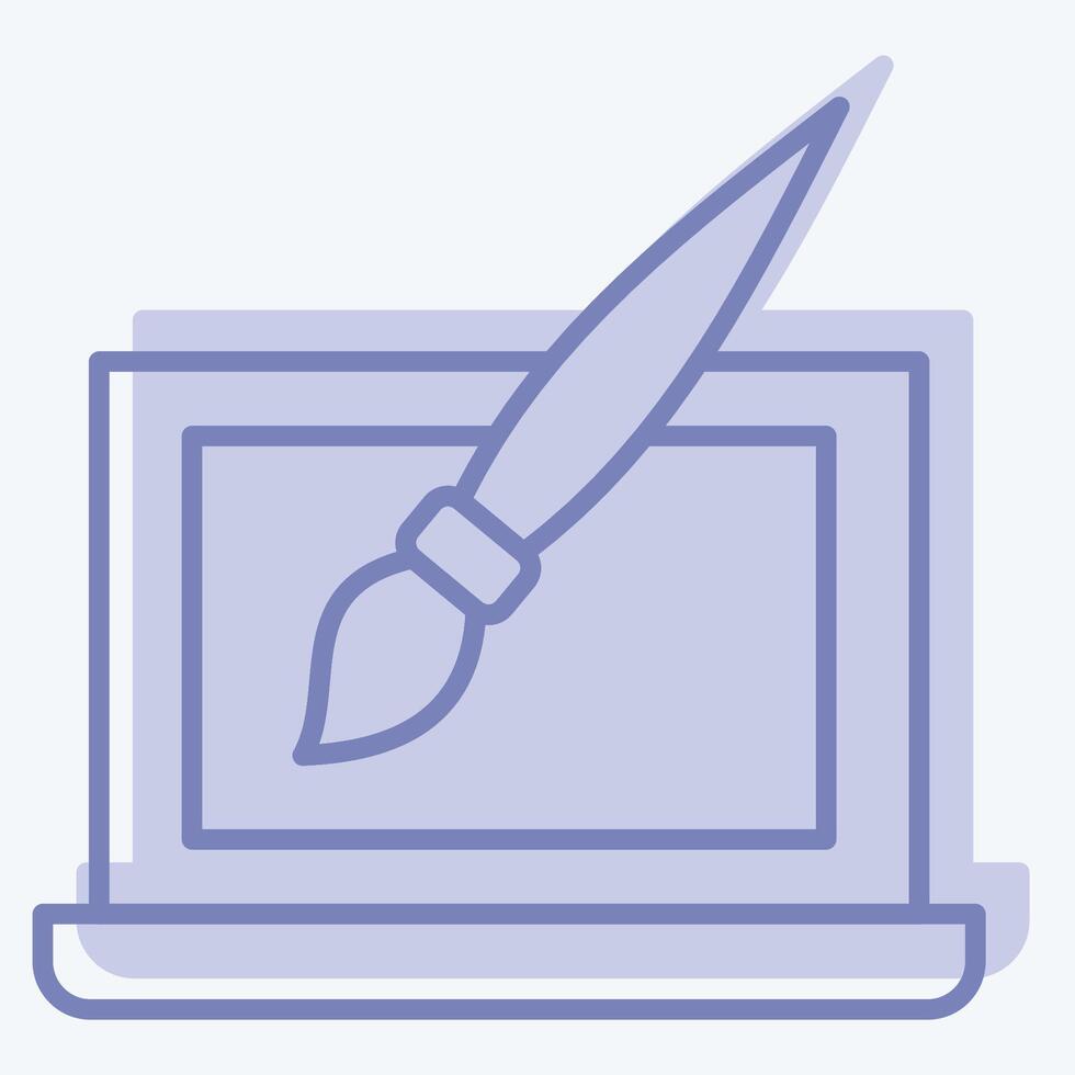 Icon Web Design. related to Media and Advertising symbol. two tone style. editable vector