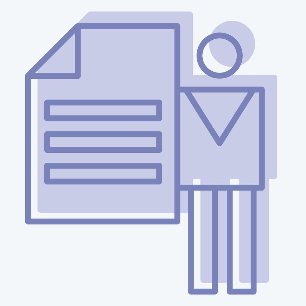Icon Client Brief. related to Media and Advertising symbol. two tone style. editable vector