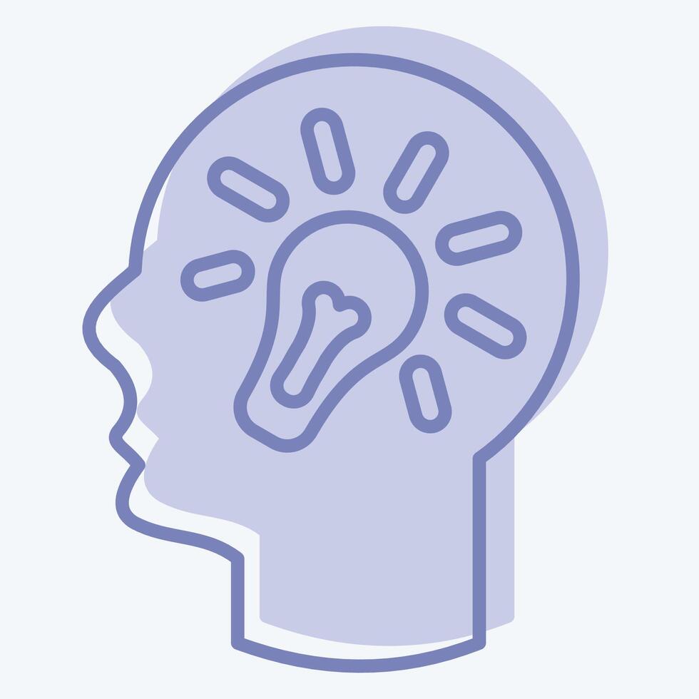 Icon Creativity. related to Media and Advertising symbol. two tone style. editable vector