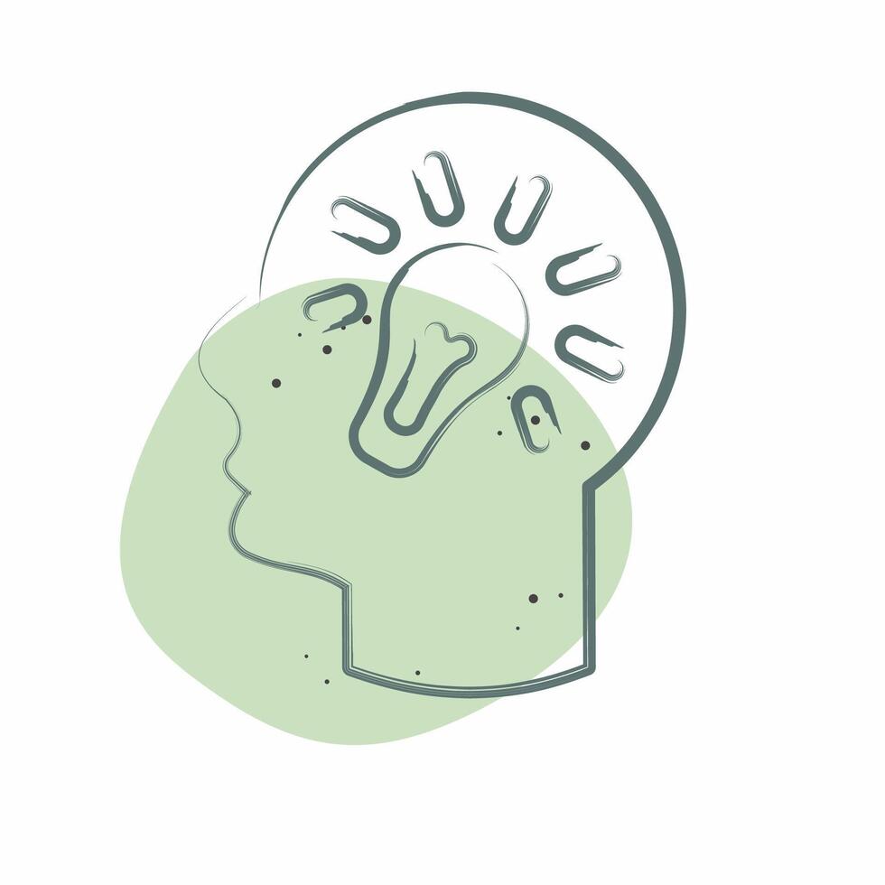Icon Creativity. related to Media and Advertising symbol. Color Spot Style. editable vector
