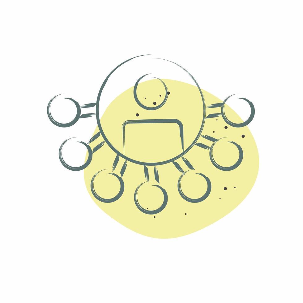 Icon Social Media Effect. related to Media and Advertising symbol. Color Spot Style vector