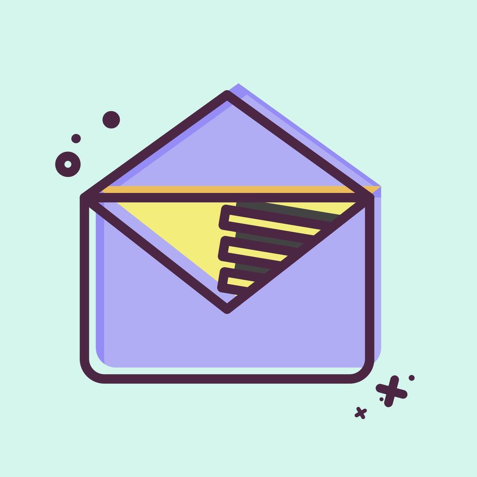 Icon E Mail Marketing. related to Media and Advertising symbol. MBE style. editable vector