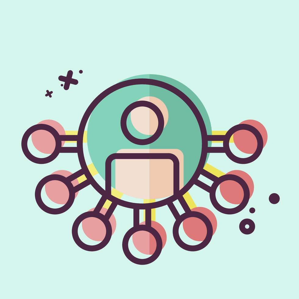 Icon Social Media Effect. related to Media and Advertising symbol. MBE style vector