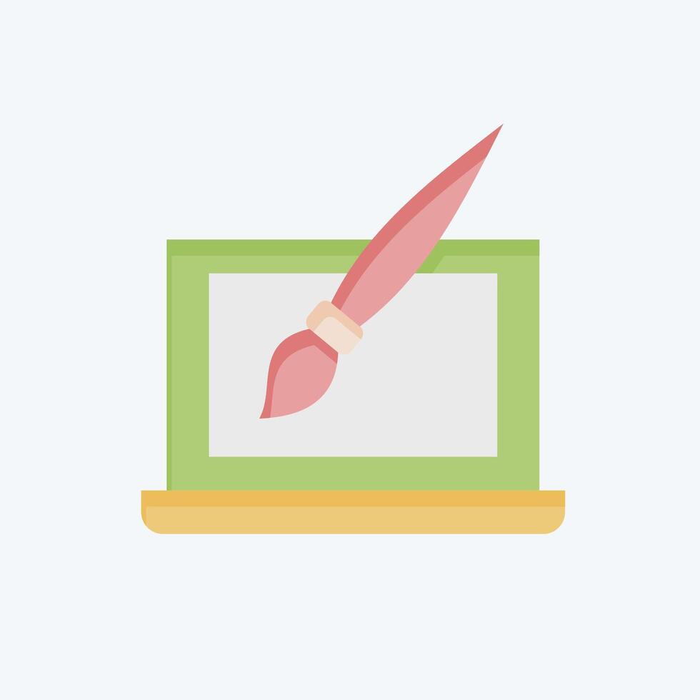 Icon Web Design. related to Media and Advertising symbol. flat style. editable vector