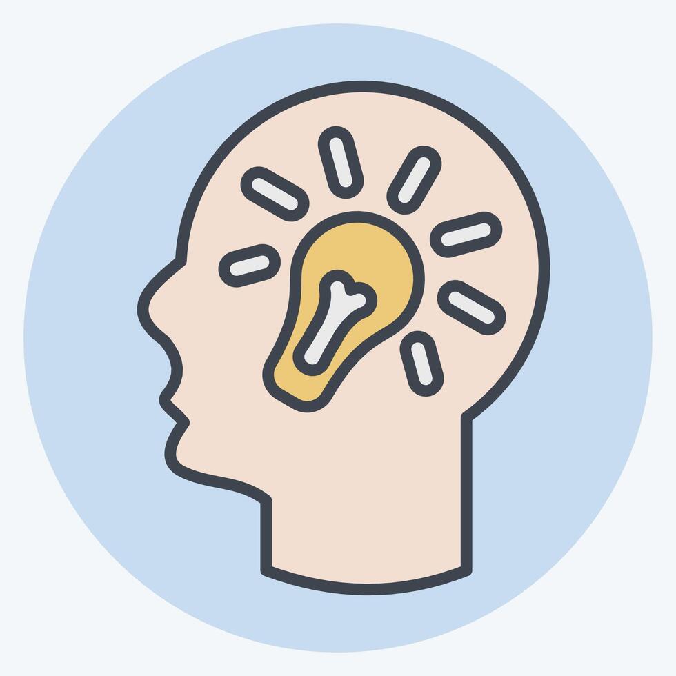 Icon Creativity. related to Media and Advertising symbol. color mate style. editable vector