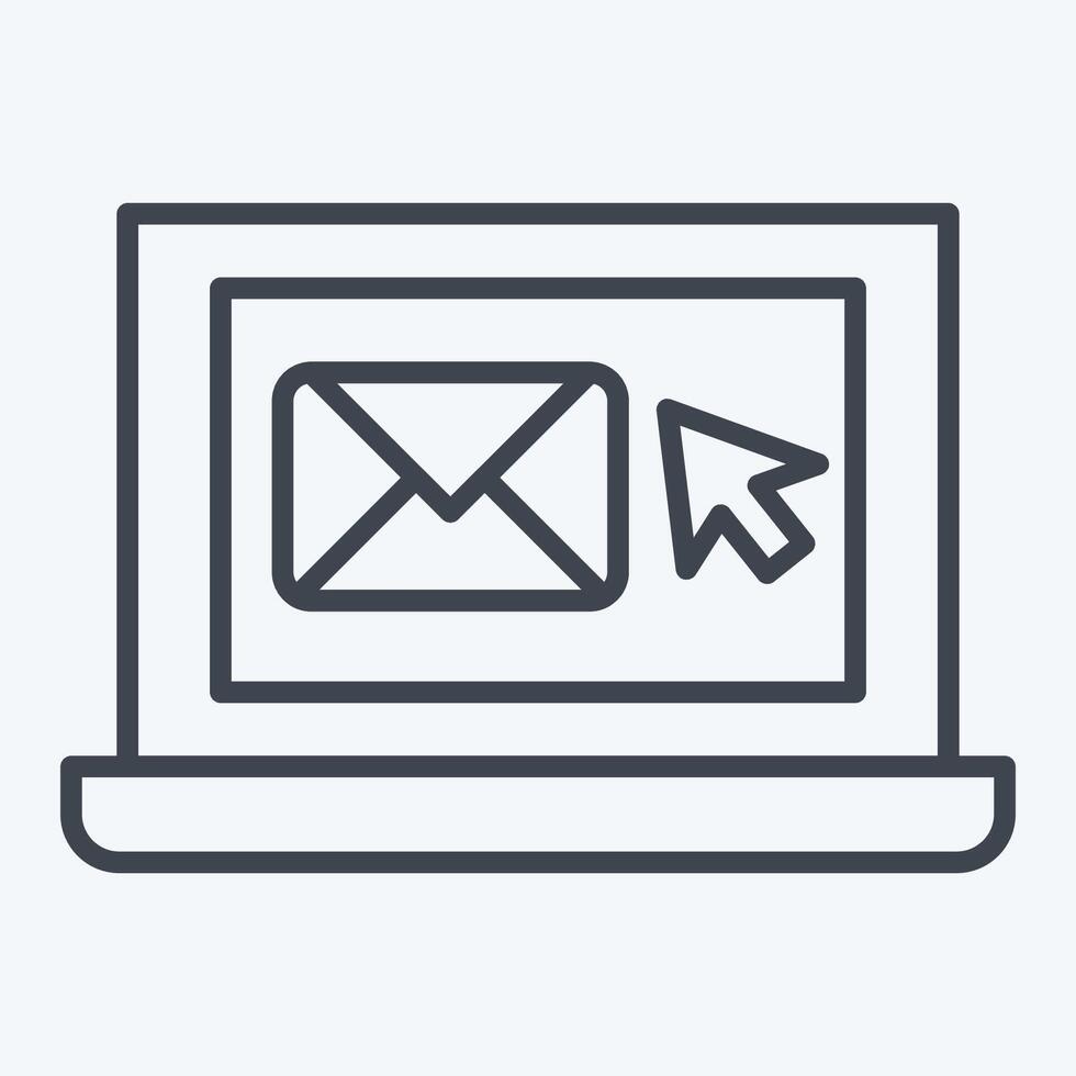 Icon E-Mail. related to Media and Advertising symbol. line style. editable vector