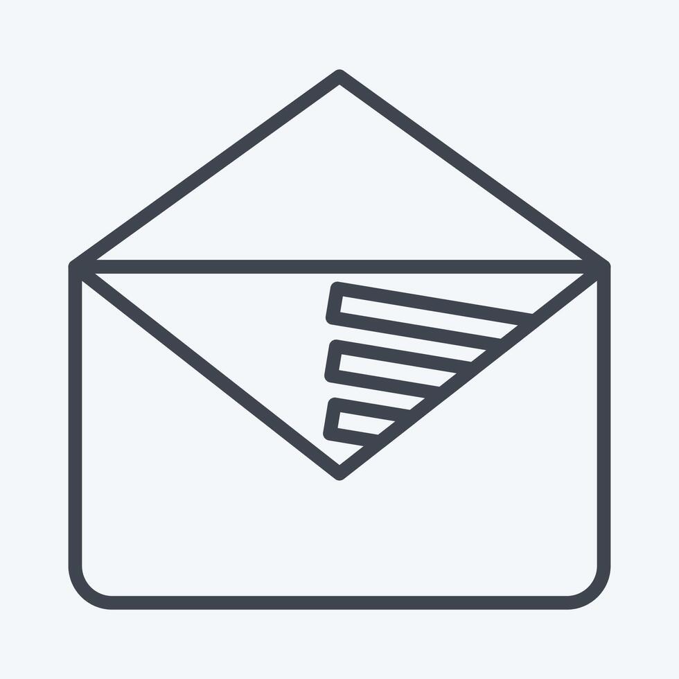 Icon E Mail Marketing. related to Media and Advertising symbol. line style. editable vector