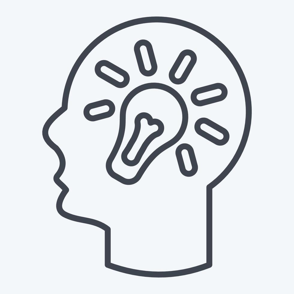 Icon Creativity. related to Media and Advertising symbol. line style. editable vector