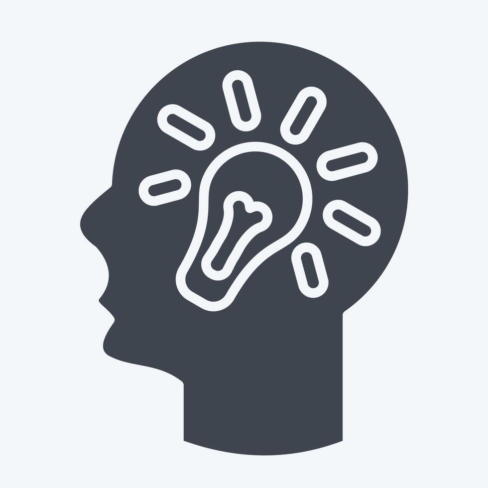 Icon Creativity. related to Media and Advertising symbol. glyph style. editable vector