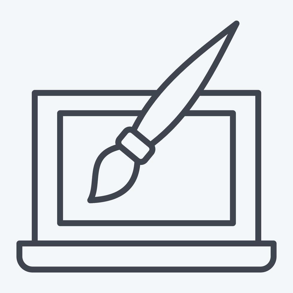 Icon Web Design. related to Media and Advertising symbol. line style. editable vector