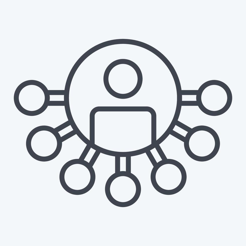 Icon Social Media Effect. related to Media and Advertising symbol. line style vector