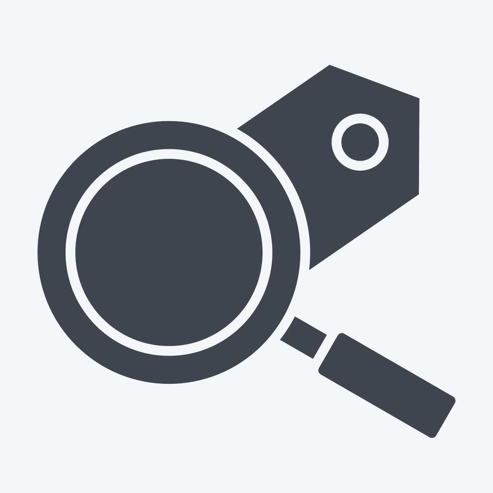 Icon Seo Tags Optimization. related to Media and Advertising symbol. glyph style vector