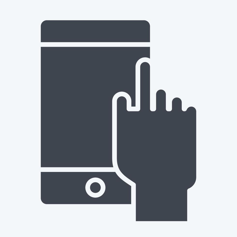 Icon Mobile Apss. related to Media and Advertising symbol. glyph style. editable vector