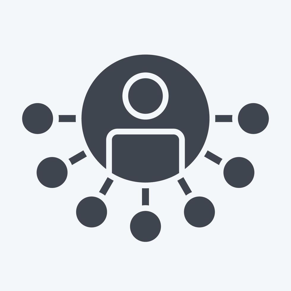 Icon Social Media Effect. related to Media and Advertising symbol. glyph style vector
