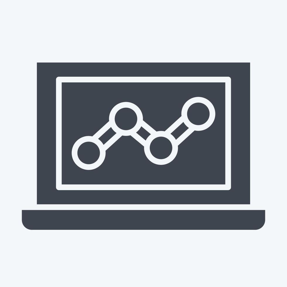 Icon Web Analytics. related to Media and Advertising symbol. glyph style. editable vector