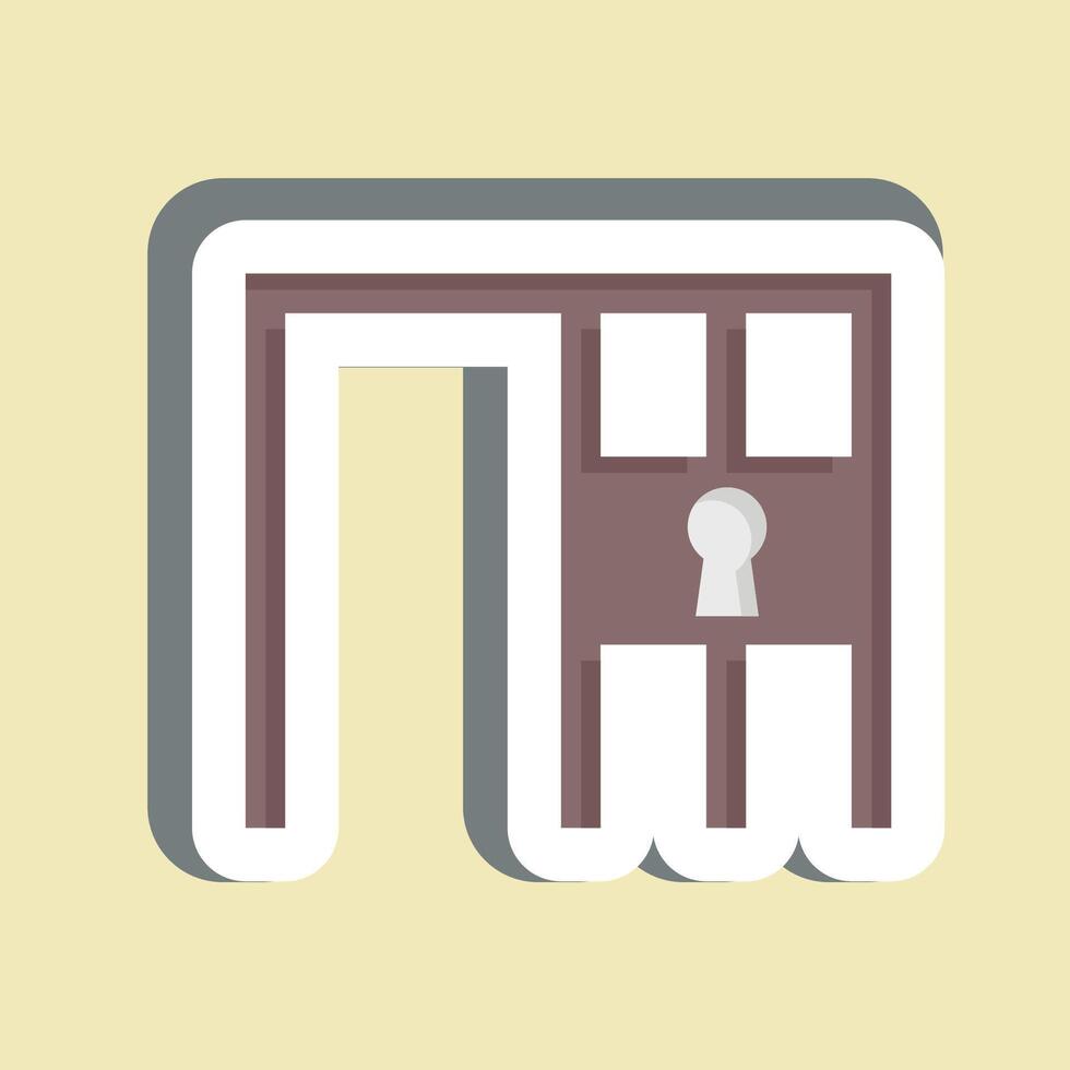 Sticker Jail. related to Justice symbol. simple design editable vector