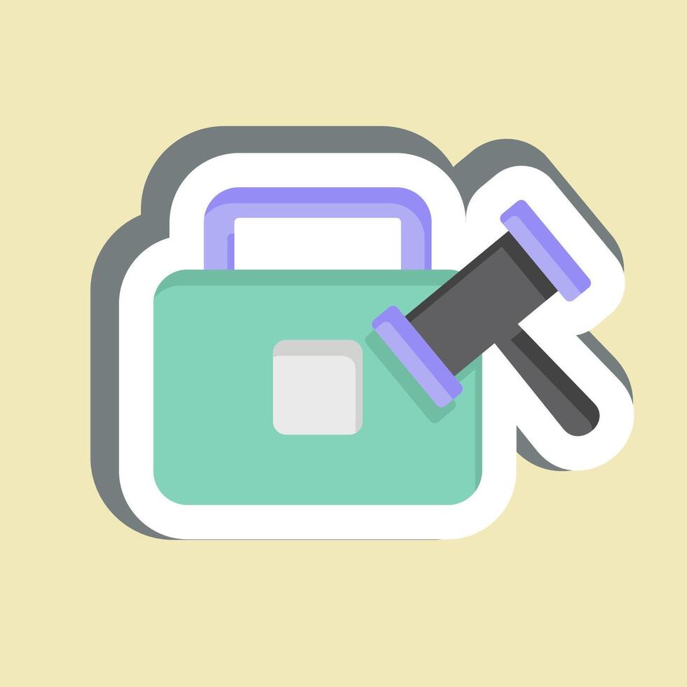 Sticker Case. related to Justice symbol. simple design editable vector