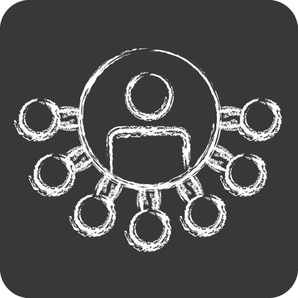 Icon Social Media Effect. related to Media and Advertising symbol. chalk Style vector