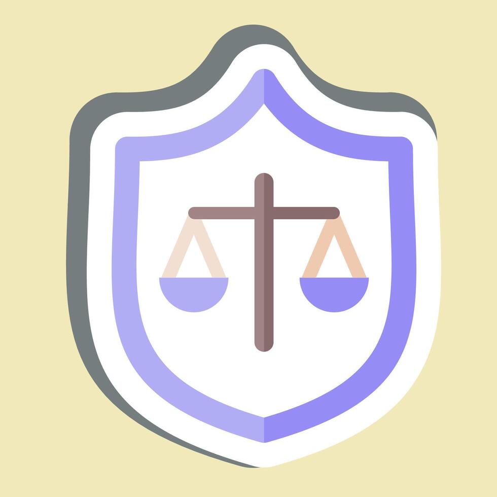 Sticker Justice. related to Justice symbol. simple design editable vector