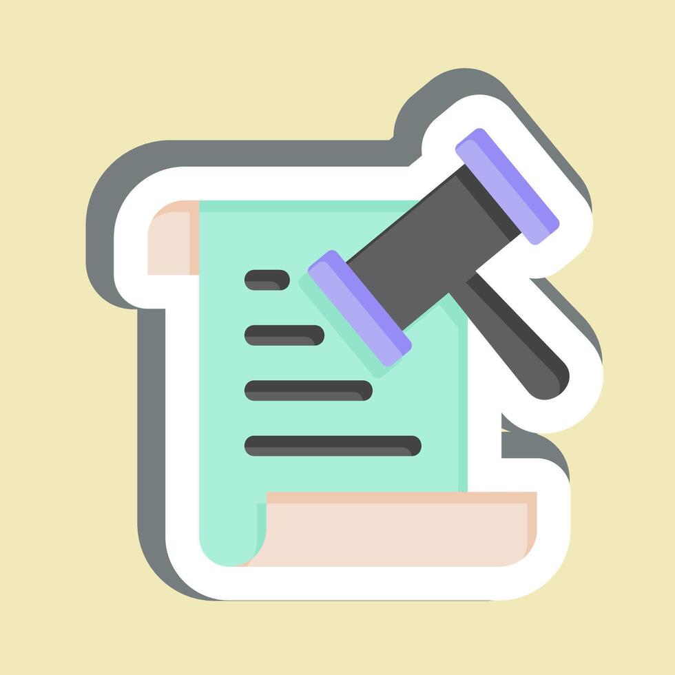 Sticker Law. related to Justice symbol. simple design editable vector