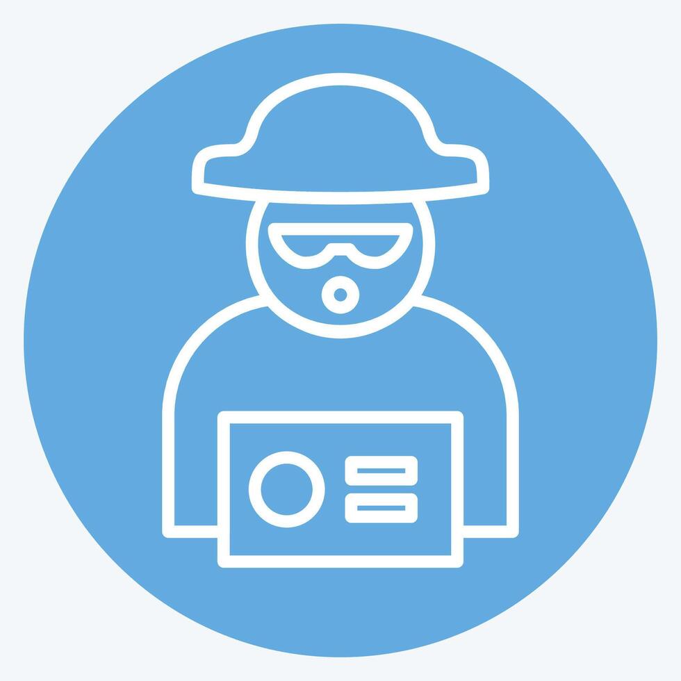 Icon Warrant. related to Justice symbol. blue eyes style. simple design editable vector