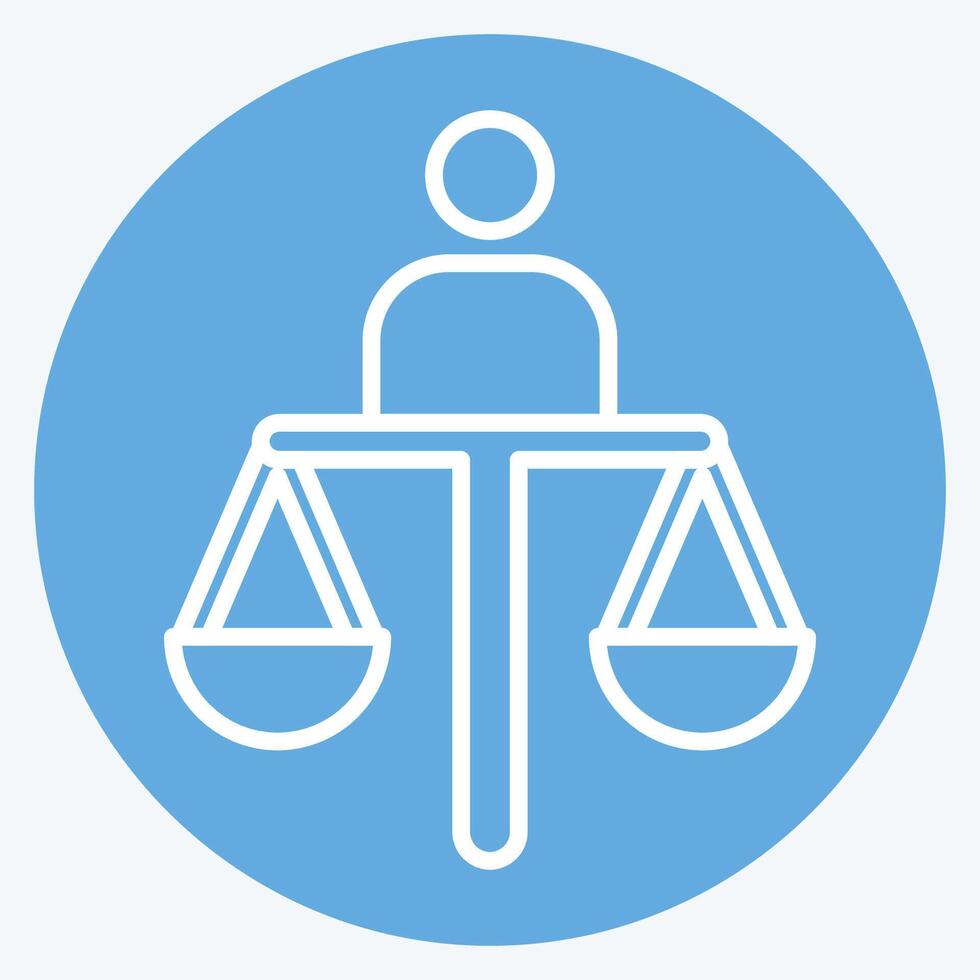 Icon Judgment. related to Justice symbol. blue eyes style. simple design editable vector