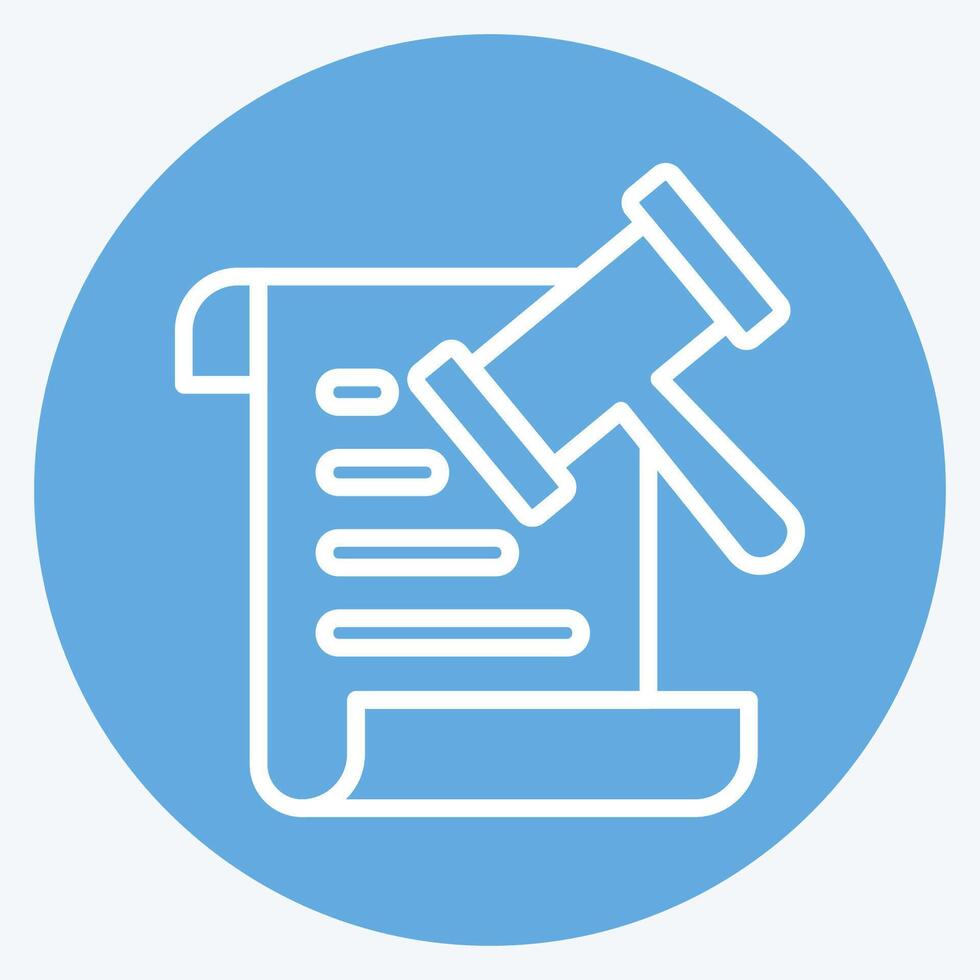 Icon Law. related to Justice symbol. blue eyes style. simple design editable vector